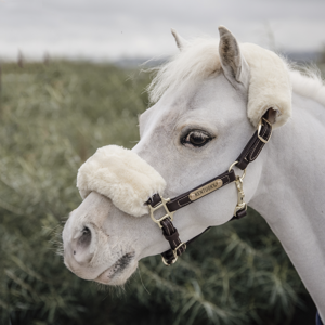 Kentucky lædergrime med lammeskind mini